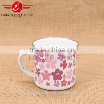 beautiful decal popular cheap enamel mugs print wholesale
