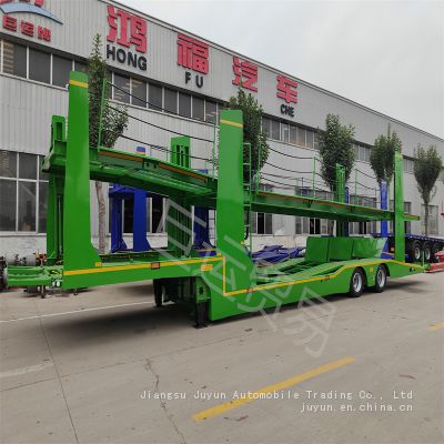 Commercial vehicle transport semi-trailer Transport of semi-trailers using two axle vehicles