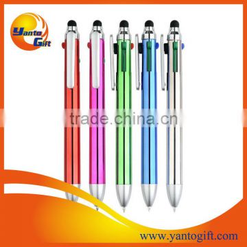 Custom 4 in 1 color stylus pen