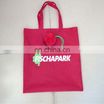 red rose reusable foldable shopping bag tote shopping bag