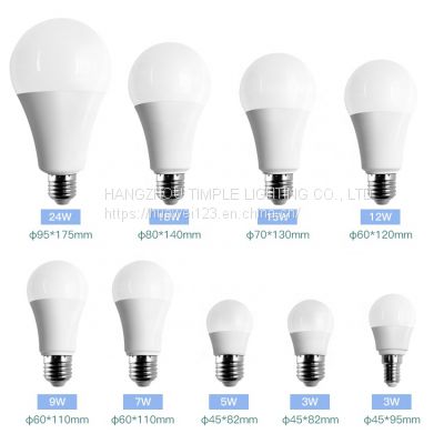 Residential lampada led bulb lamps focos 3W 5W 7W 9W 12W 15W 18W 24W e27 b22 bulb light