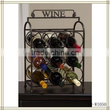Hot sale floor stand metal wine holder