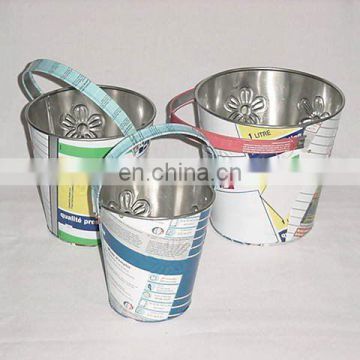 Recycled Tin Buckets Set of 3