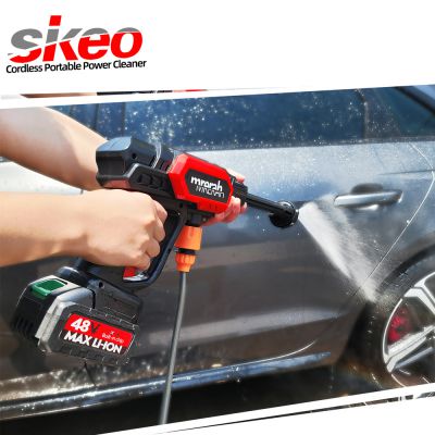 Sikeo Portable Cordless Pressure Washer, MAX 580 PSI Portable Power Cleaner with Accessories Kit, 4.0Ah Battery