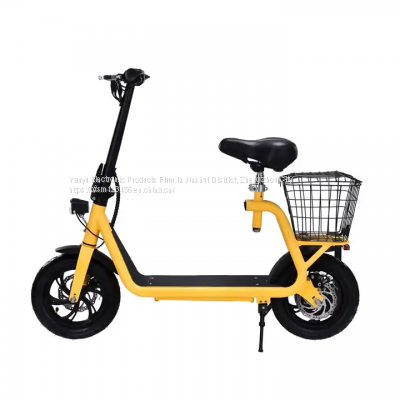 Adult two wheeled foldable electric bicycle