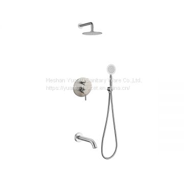 Professional Stainless Steel 304 Rainfall Shower Head Wall Mounted Bathroom Concealed Mixer Shower