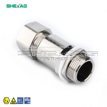 Explosion proof non-armoured cable gland with inner thread
