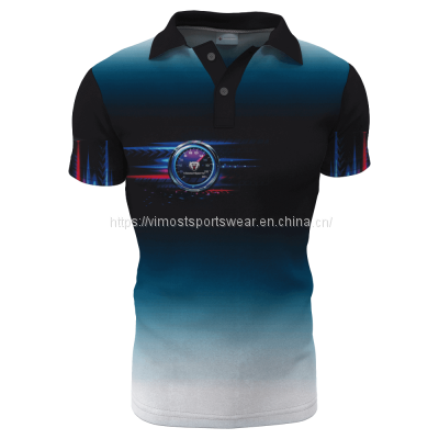 men's sublimated polo shirts with short sleeves