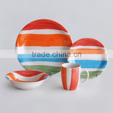 16pcs Stoneware Dinner Set With Hand Painting