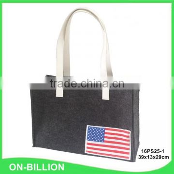 High quality fabric material felt bag with high handles