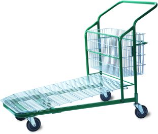 Heavy duty metal wire logistics trolley with handle 07