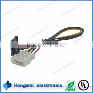 5.08mm pitch 4 pin female connector to SATA black connector electronic power cable assembly