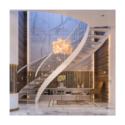 Luxury Villa Spiral Staircase Marble Granite Stair Steps