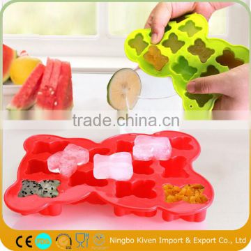 Silicone Teddy Bear Baby Food Freezer Tray/ Baby Food Container/Silicone Chotolate Pudding Mold