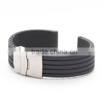 Silicone wristband watch band and bracelet