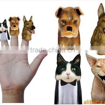 Hot sale cute PVC animal shape customized finger puppet toy