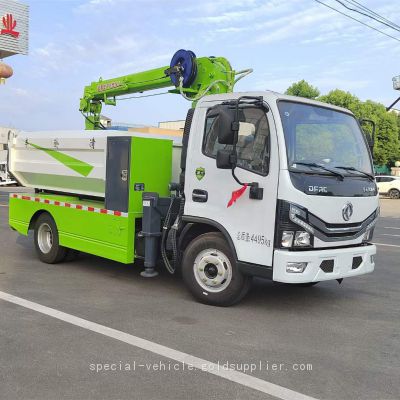 Grab bucket sewage well dredging truck with a capacity of 5000L