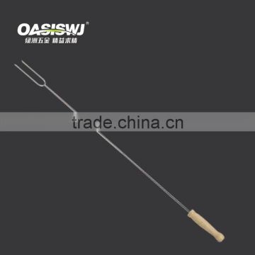 Wholesale Roasting BBQ fork /Wooden Handle and Metal BBQ Fork