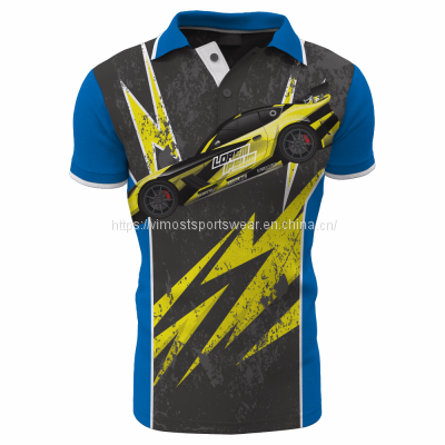Vimost custom sublimated polo shirts with polyester