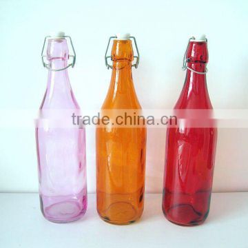 Glass juice bottle