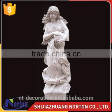 Antique Long hair marble female statues for sale NTMS-056Y