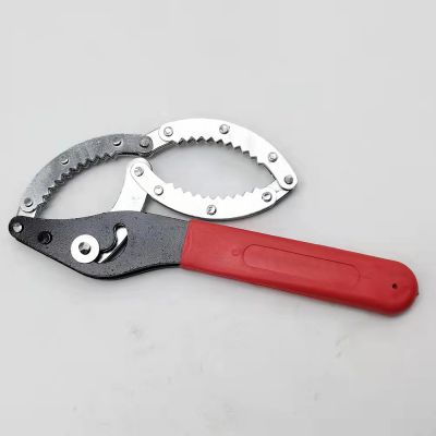 Adjustable oil filter wrench belt and chain wrench large size