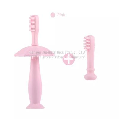 Wholesale Umbrella shape Manual Baby Silicone Toothbrush For Children