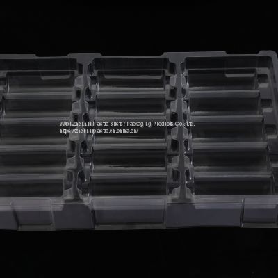 thermoforming plastic packaging for battery vacuum forming plastic blister insert trays