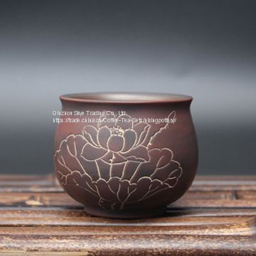 Nixing Lotus Flower Tea Cup Handmade Tea Cup Set Clay Tea Cup