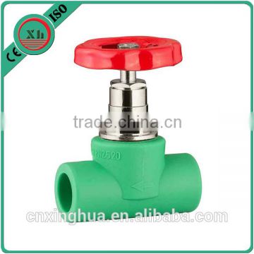 2016 Newest competitive price ppr stop valve with brass for stopping water flow , ppr and brass stop valve