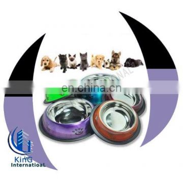 Anti Skid Colored Pet Bowls*Dog Bowls stainless steel Dog bowls