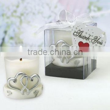 2013 new products double heart polyresin candle holders