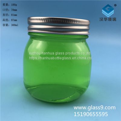 Factory direct selling 300ml jam glass bottle,Honey glass bottle  manufacturer