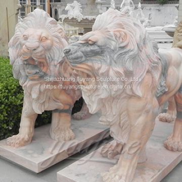 Hot Selling Outdoor Marble Animal Lion Sculpture