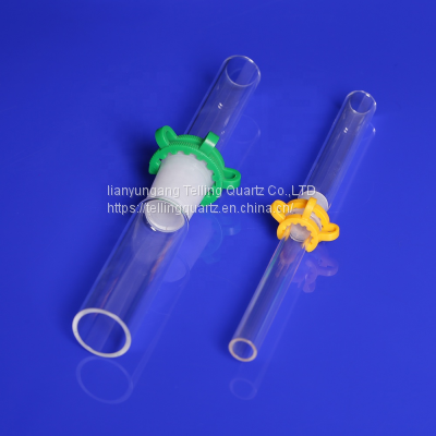 Male and Female Frosted Joint Quartz Glass Joint Tubes with Free Clip