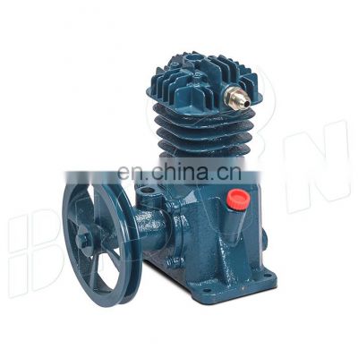 Bison China Maker CE Certificate 1Hp 0.75Kw 1000Rpm Twin Cylinder Small Air Compressor Pump