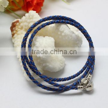 Unique New Plain Braided Leather Cord DIY Clasp Bracelet Leather Jewelry, Accessories for Beads Bracelet Jewelry