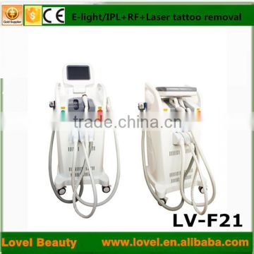 NEW AND HOT-SALE venus laser hair removal tattoo removal e-light ipl rf+nd yag laser multifunction machine