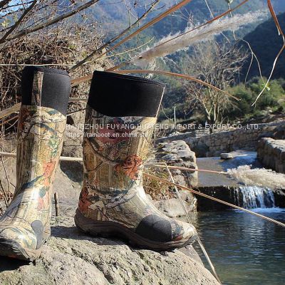 Camo rubber boots,Hunting camo boots,Safety rubber boots,Forest camo rain boots,Loggers boots