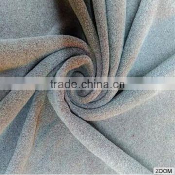 New arrival high grade 100% dyed recycled plain knitted polyester fleece fabric for garment 75D/144F