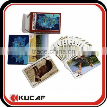 Custom animal printing playing cards cute poker cards provided