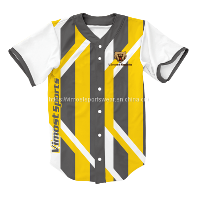 full sublimated baseball jersey with short sleeves