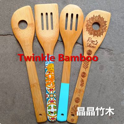 Bamboo wooden utensil set bamboo kitchen scoops Wholesale