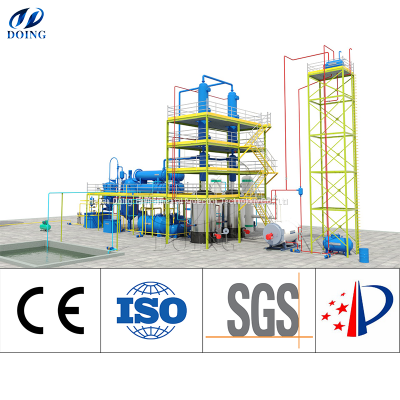 Waste Tyre Plastic Pyrolysis Oil/Waste Oil Refinery Plant for Extracting Diesel Fuel Distillation Plant