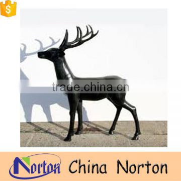 2017 fashion Black deer animal bronze sculpture NTBA-DE035Y