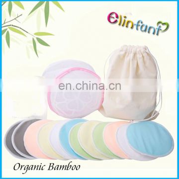 2016 Washable breast pads Organic Bamboo Nursing Pads With Laundry Bag 12 packs