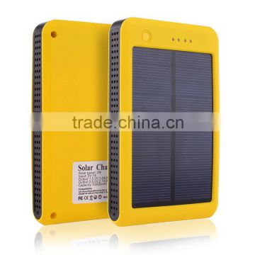 High quality universal portable cell phone charger 10000 mah solar power bank