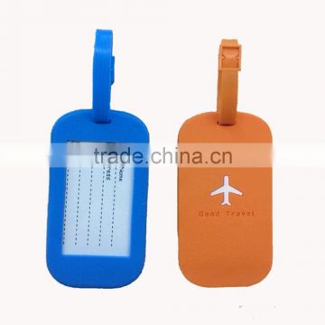 Custom Travelling PVC babbage tag wholesale promotion gift soft PVC luggage tag