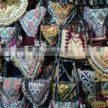 Afghan Kuchi vintage beaded shouder triangle bags purses KP-00002