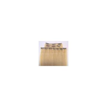 Silky straight clip in hair extension